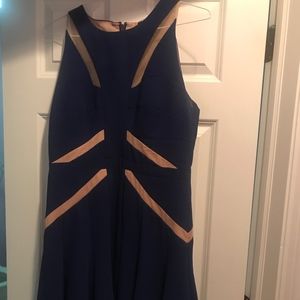 BCBG Blue cutout dress